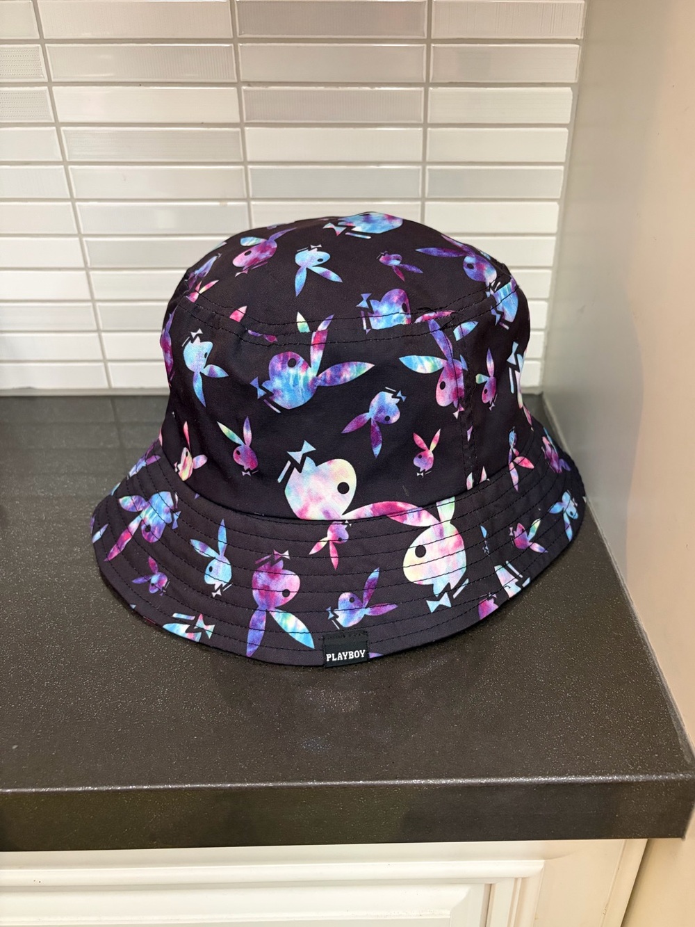 Playboy Men’s Tie-Dye Bunny Bucket Hat